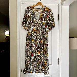 Boden Multicolor Floral Midi Dress